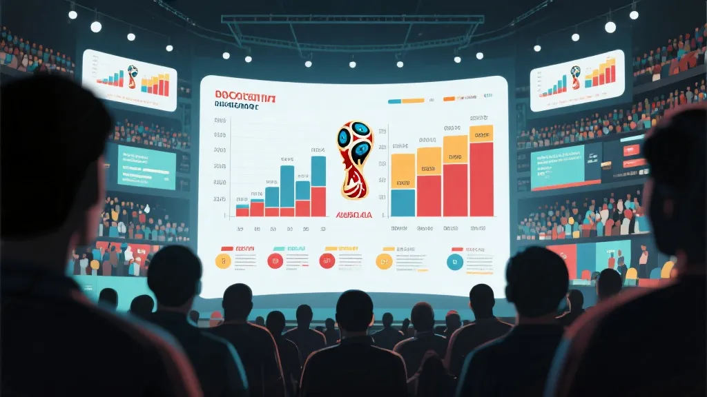 数据可视化风格的世界杯历史对比图表与观赛人群